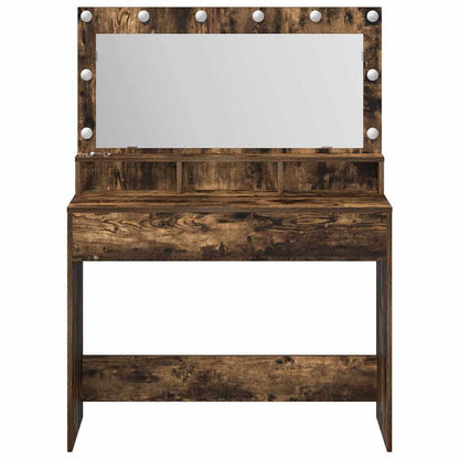 Dressing Table Smoked Oak 100 x 41 x 135 cm Engineered Wood