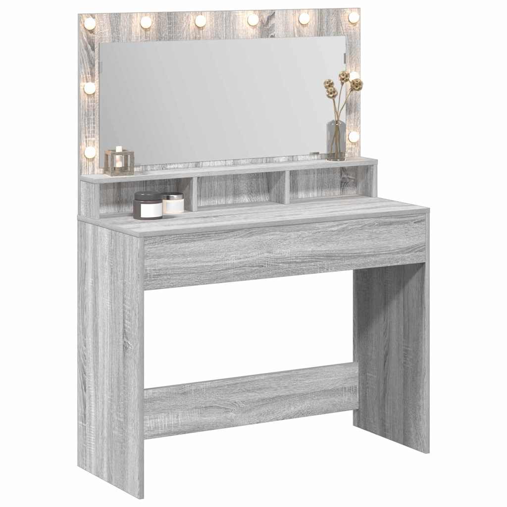 Dressing Table Grey Sonoma 100 x 41 x 135 cm Engineered Wood
