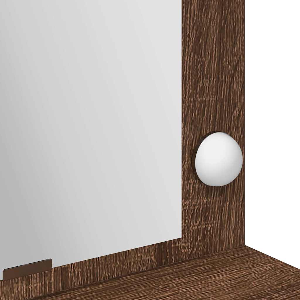 Dressing Table Brown Oak 100 x 41 x 135 cm Engineered Wood