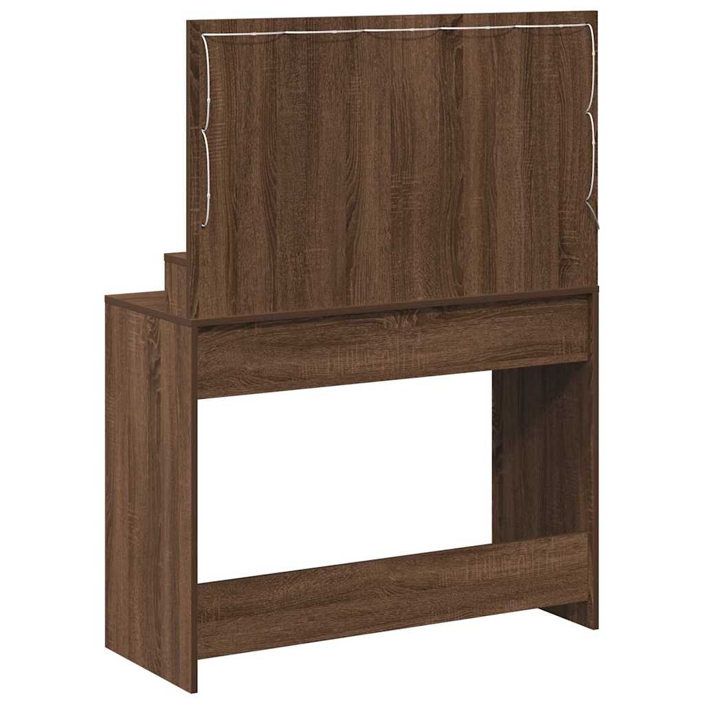 Dressing Table Brown Oak 100 x 41 x 135 cm Engineered Wood