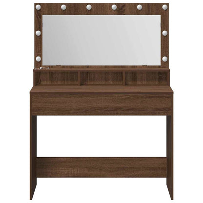 Dressing Table Brown Oak 100 x 41 x 135 cm Engineered Wood