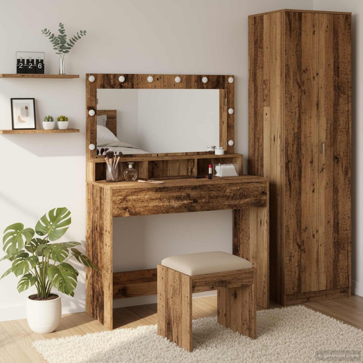 Dressing Table Old Wood 100 x 41 x 135 cm Engineered Wood