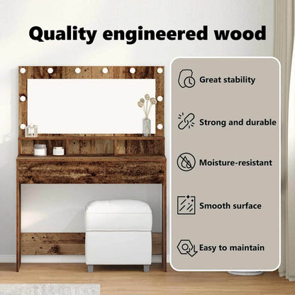 Dressing Table Old Wood 100 x 41 x 135 cm Engineered Wood