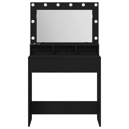 Dressing Table Black Oak 75.5 x 41 x 135 cm Engineered Wood