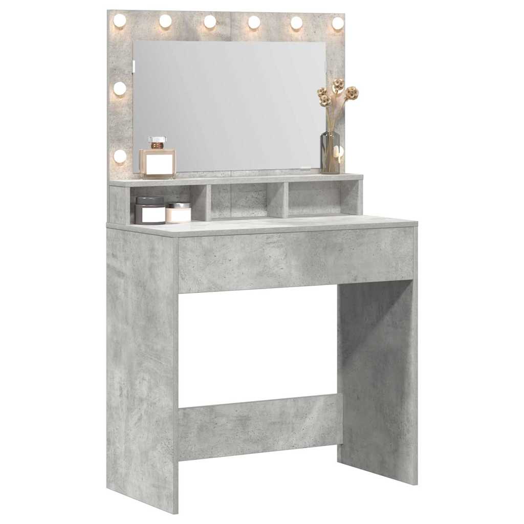 Dressing Table Concrete Grey 75.5 x 41 x 135 cm Engineered Wood