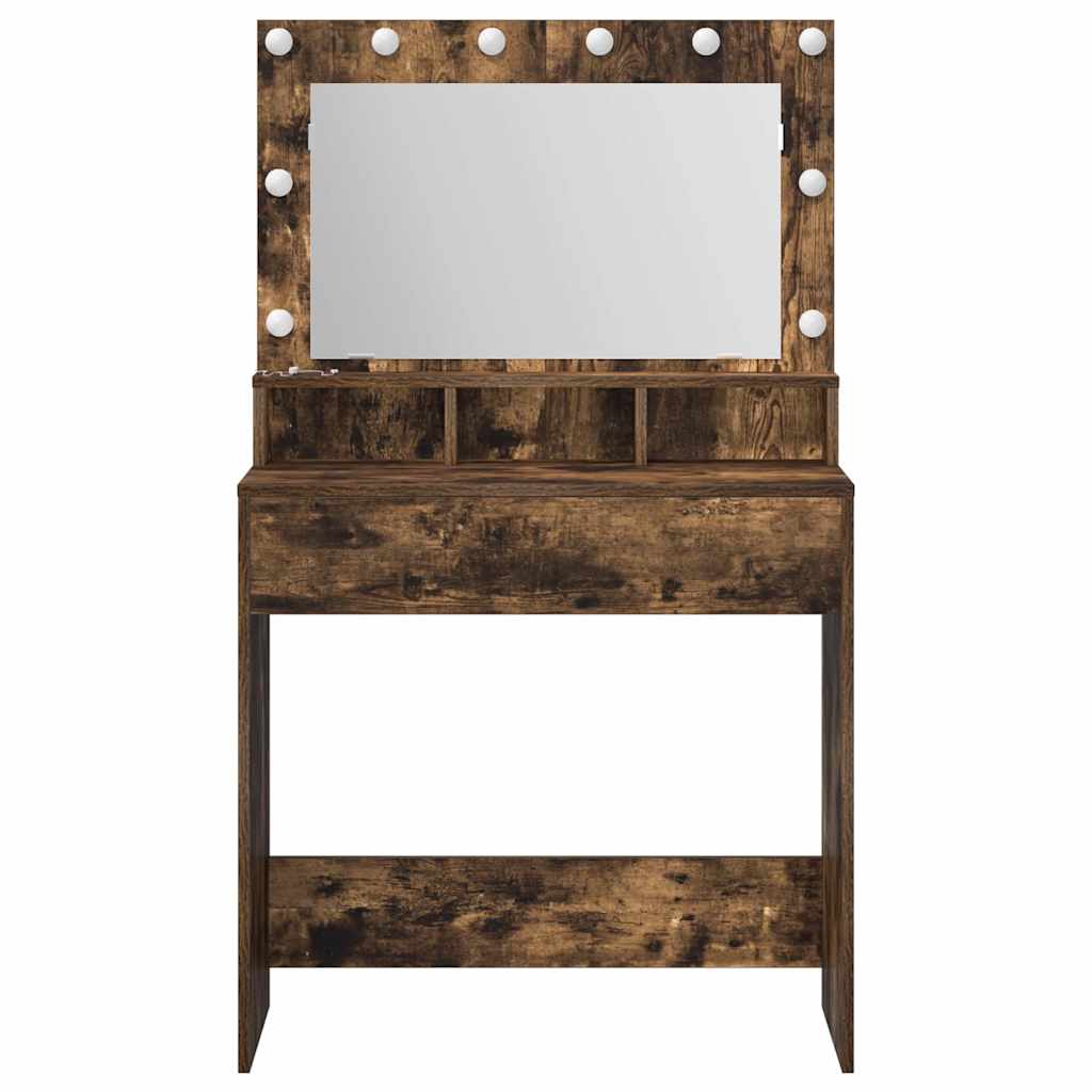 Dressing Table Smoked Oak 75.5 x 41 x 135 cm Engineered Wood