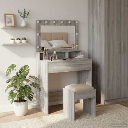 Dressing Table Grey Sonoma 75.5 x 41 x 135 cm Engineered Wood