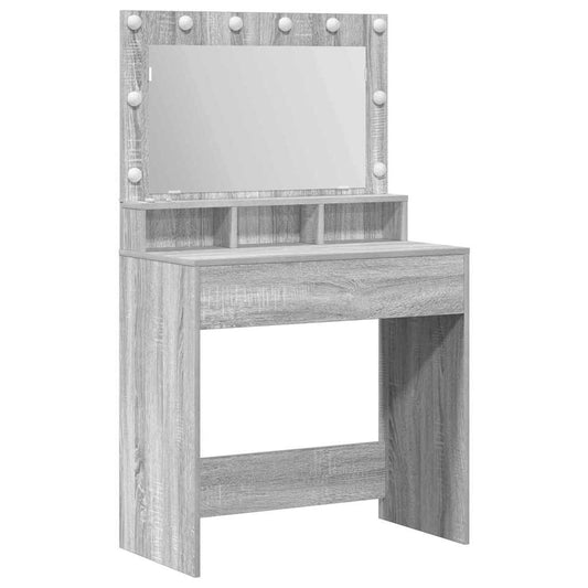 Dressing Table Grey Sonoma 75.5 x 41 x 135 cm Engineered Wood