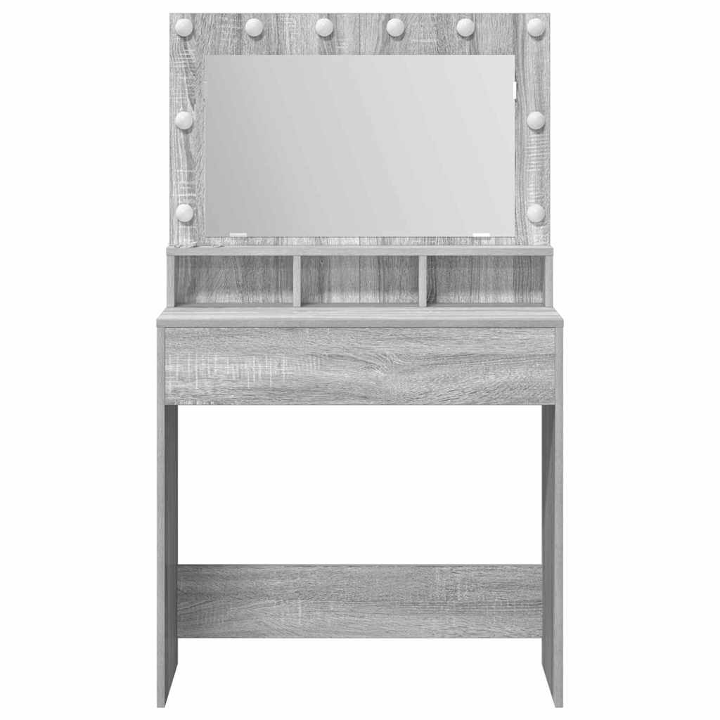 Dressing Table Grey Sonoma 75.5 x 41 x 135 cm Engineered Wood