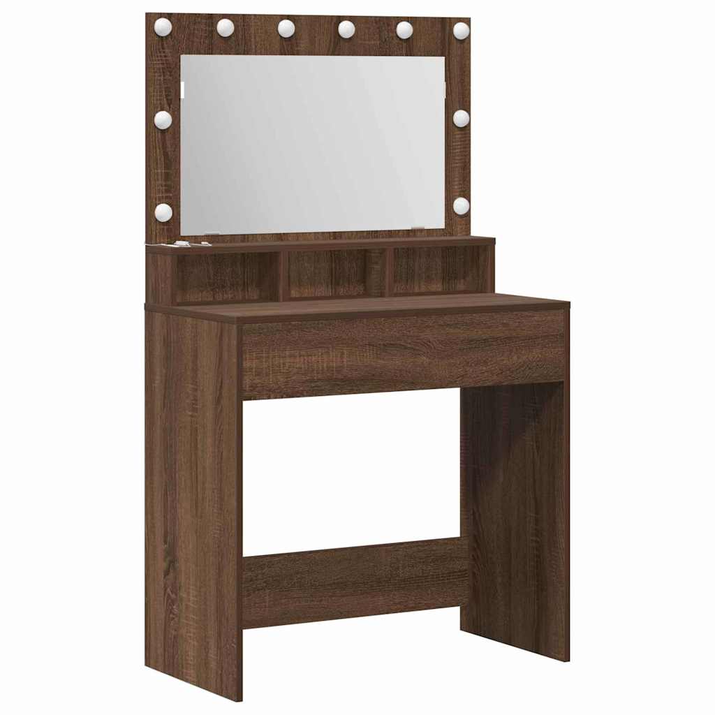 Dressing Table Brown Oak 75.5 x 41 x 135 cm Engineered Wood