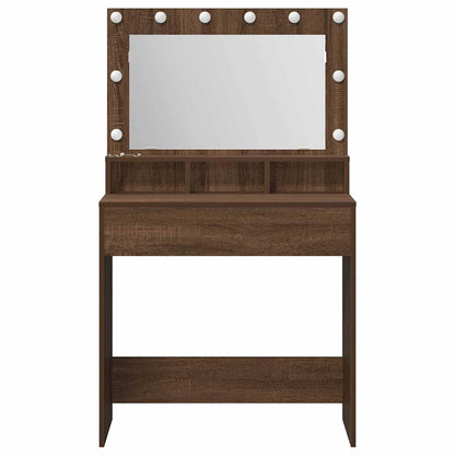 Dressing Table Brown Oak 75.5 x 41 x 135 cm Engineered Wood
