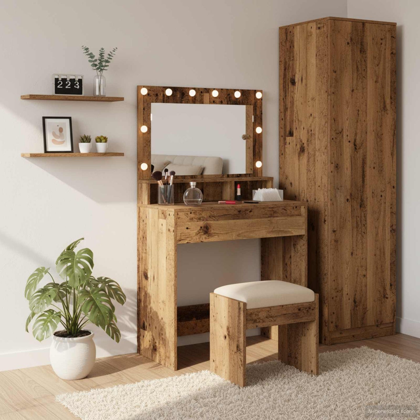 Dressing Table Old Wood 75.5 x 41 x 135 cm Engineered Wood