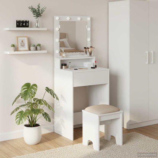 Dressing Table White 50 x 41 x 135 cm Engineered Wood
