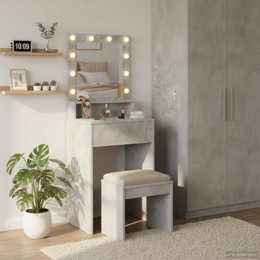 Dressing Table Concrete Grey 50 x 41 x 135 cm Engineered Wood