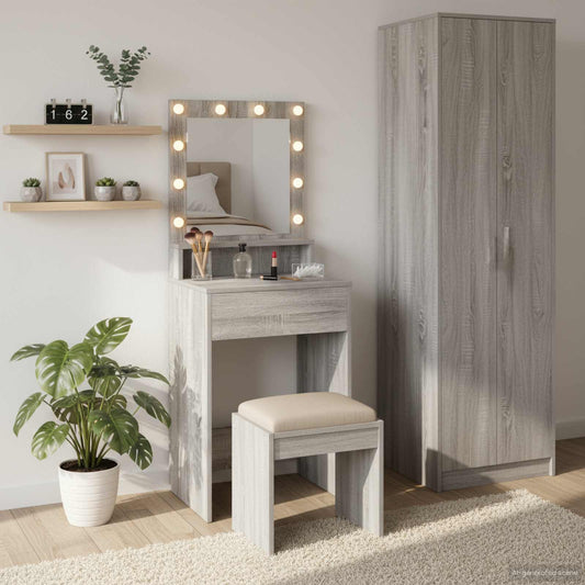 Dressing Table Grey Sonoma 50 x 41 x 135 cm Engineered Wood