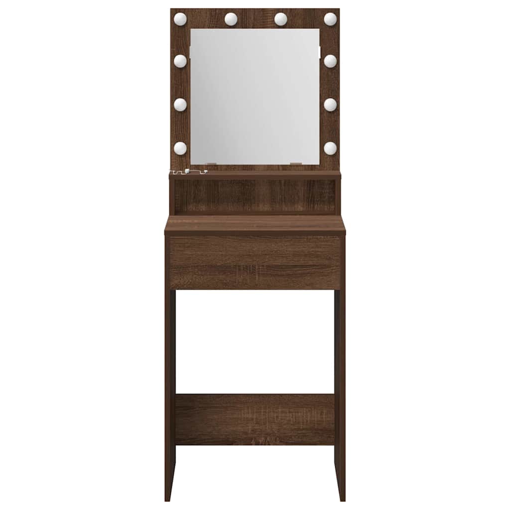 Dressing Table Brown Oak 50 x 41 x 135 cm Engineered Wood