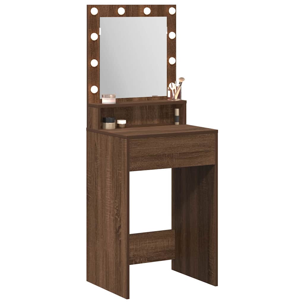 Dressing Table Brown Oak 50 x 41 x 135 cm Engineered Wood