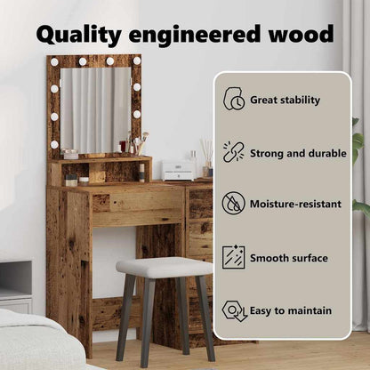 Dressing Table Old Wood 50 x 41 x 135 cm Engineered Wood
