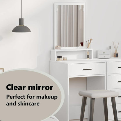 Dressing Table White 50 x 41 x 140 cm Engineered Wood