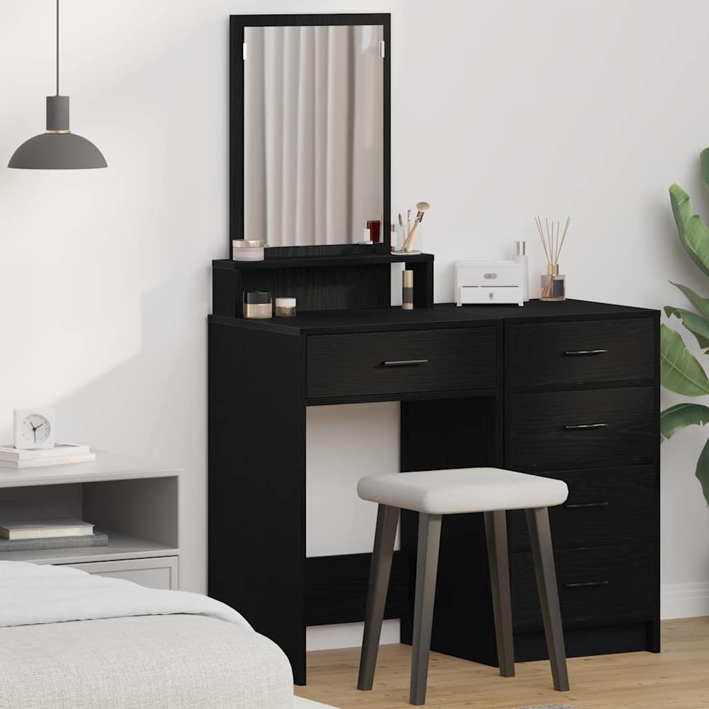 Dressing Table Black Oak 50 x 41 x 140 cm Engineered Wood