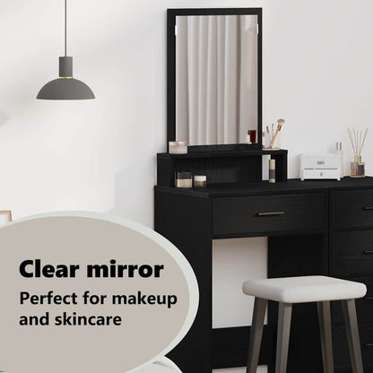 Dressing Table Black Oak 50 x 41 x 140 cm Engineered Wood
