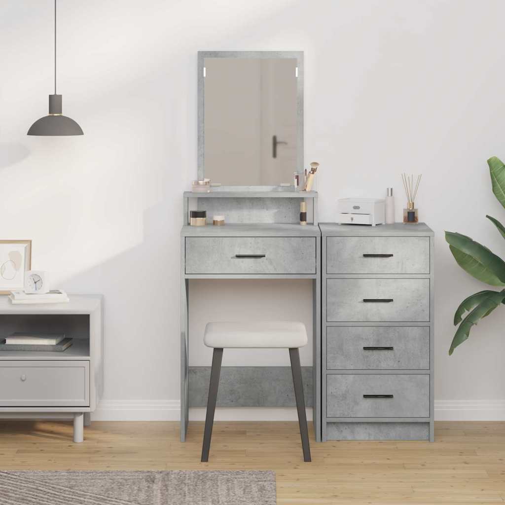 Dressing Table Concrete Grey 50 x 41 x 140 cm Engineered Wood
