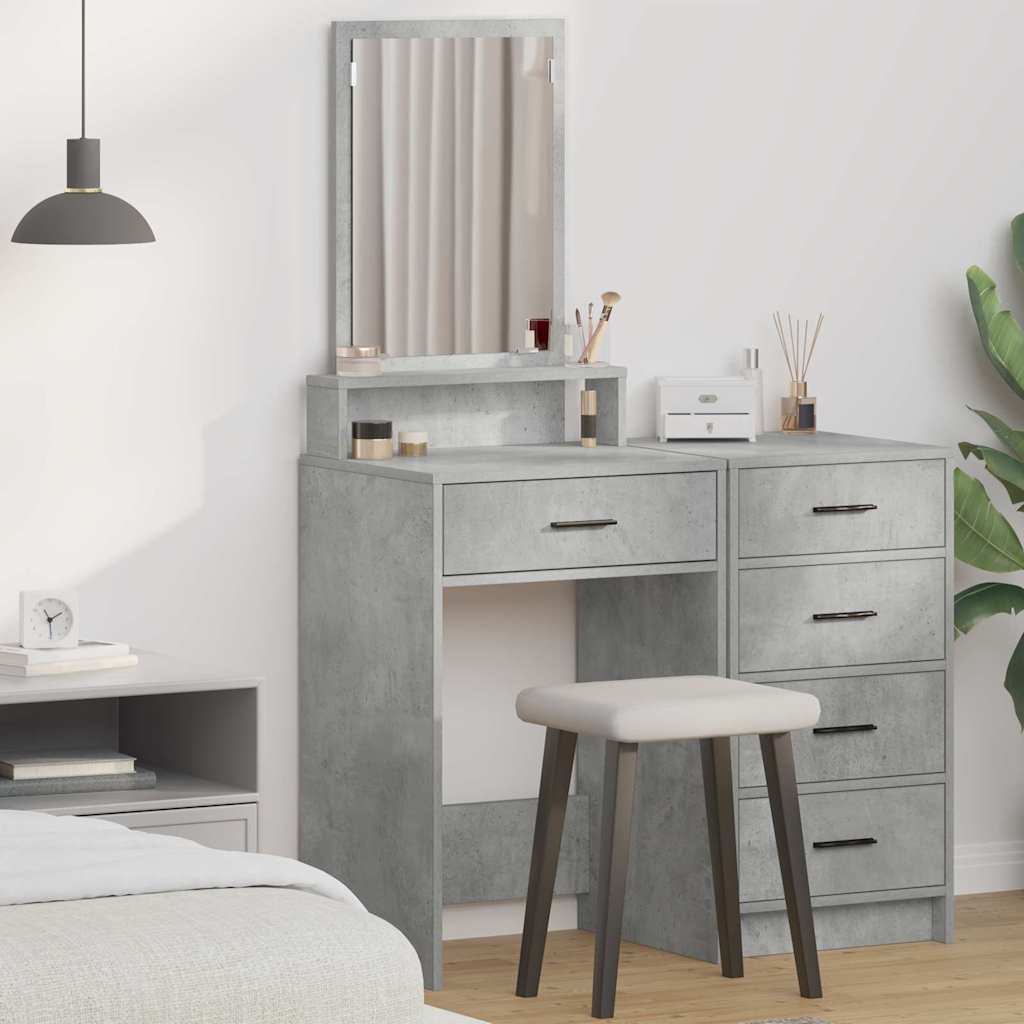 Dressing Table Concrete Grey 50 x 41 x 140 cm Engineered Wood