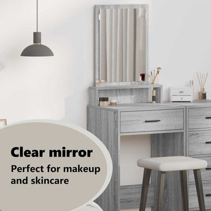 Dressing Table Grey Sonoma 50 x 41 x 140 cm Engineered Wood