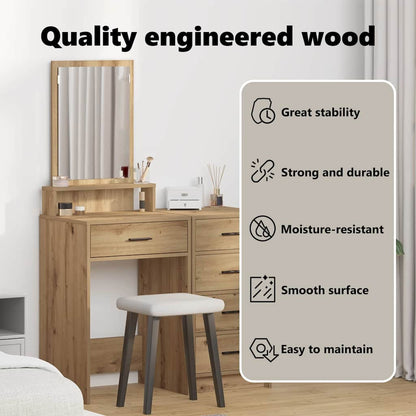 Dressing Table Artisan Oak 50 x 41 x 140 cm Engineered Wood
