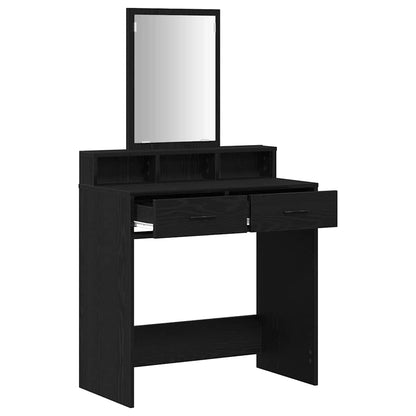 Dressing Table Black Oak 79 x 41 x 140 cm Engineered Wood
