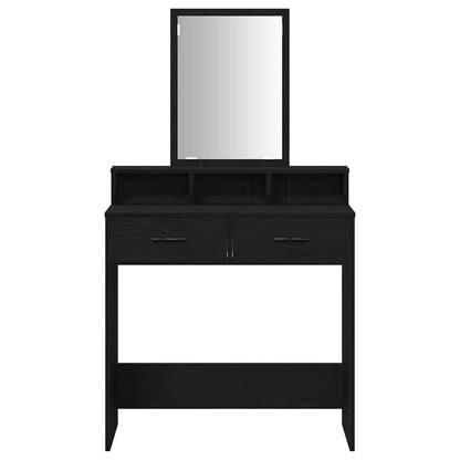 Dressing Table Black Oak 79 x 41 x 140 cm Engineered Wood