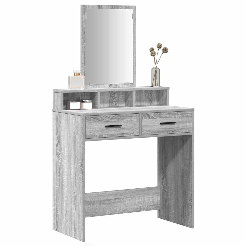 Dressing Table Grey Sonoma 79 x 41 x 140 cm Engineered Wood