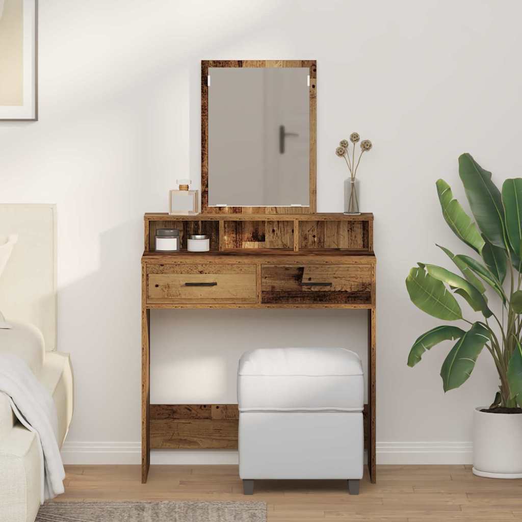 Dressing Table Old Wood 79 x 41 x 140 cm Engineered Wood