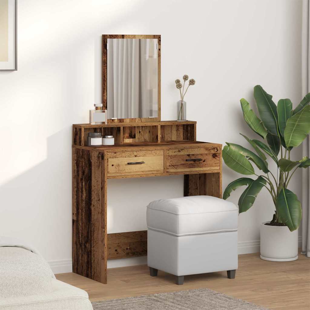 Dressing Table Old Wood 79 x 41 x 140 cm Engineered Wood
