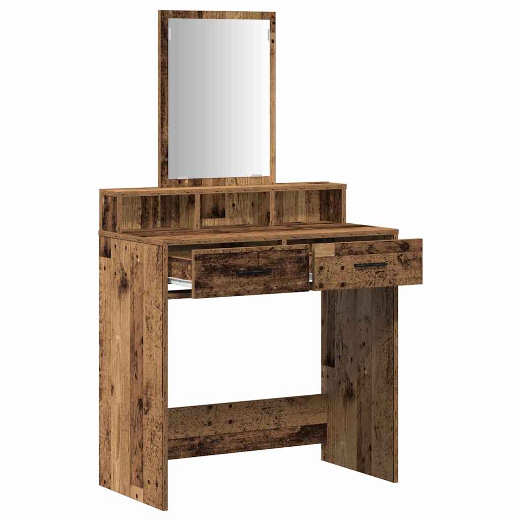 Dressing Table Old Wood 79 x 41 x 140 cm Engineered Wood