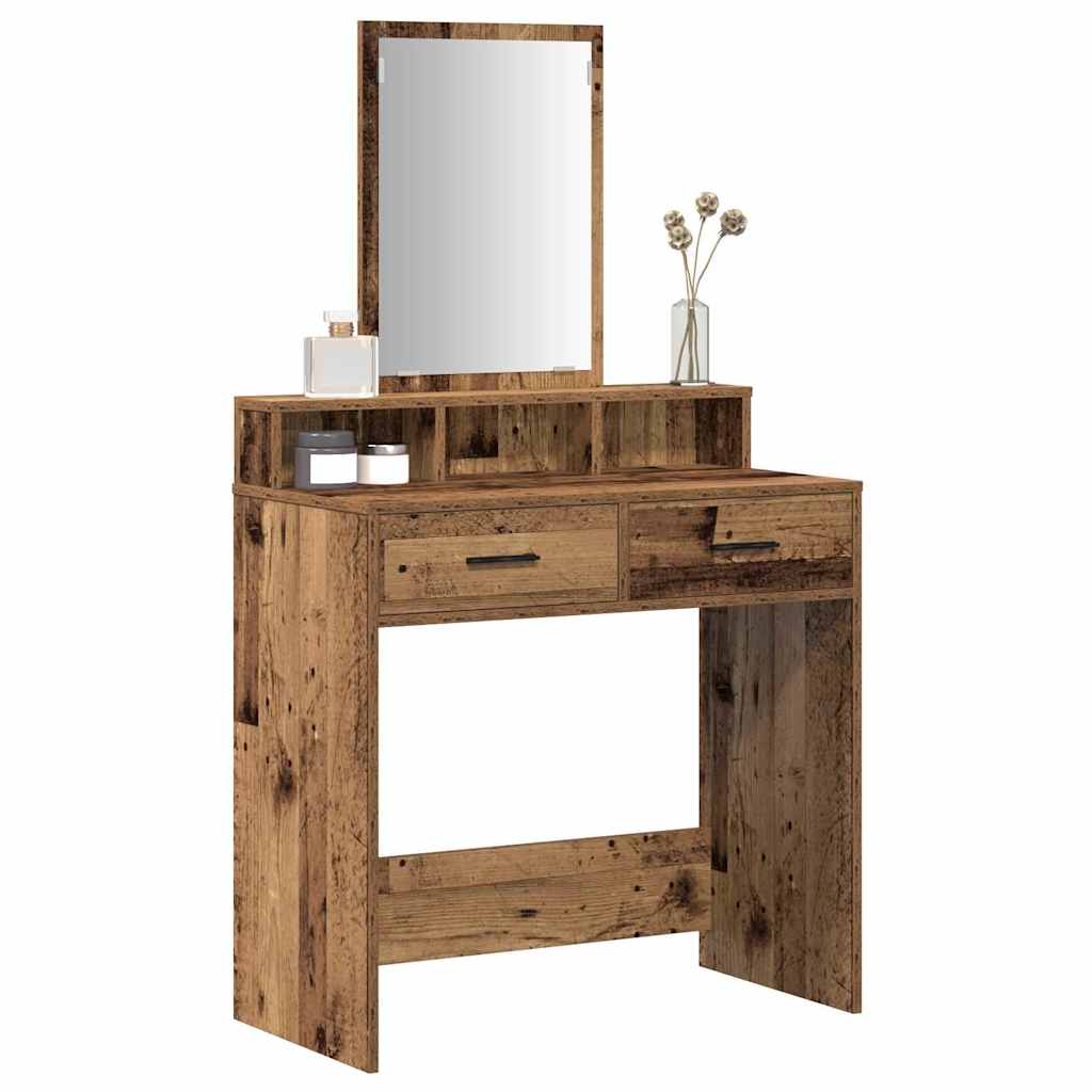 Dressing Table Old Wood 79 x 41 x 140 cm Engineered Wood