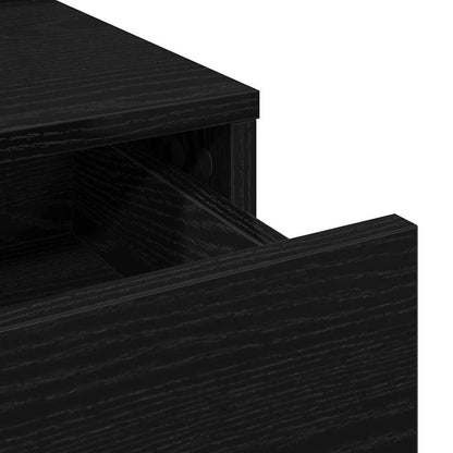 Dressing Table Black Oak 100 x 41 x 140 cm Engineered Wood