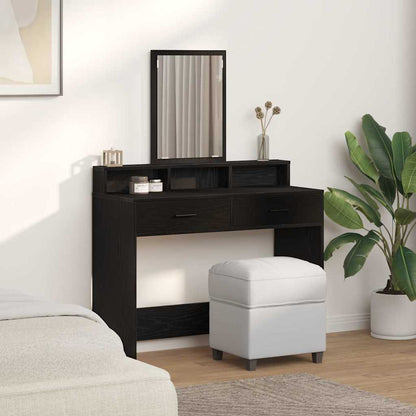 Dressing Table Black Oak 100 x 41 x 140 cm Engineered Wood