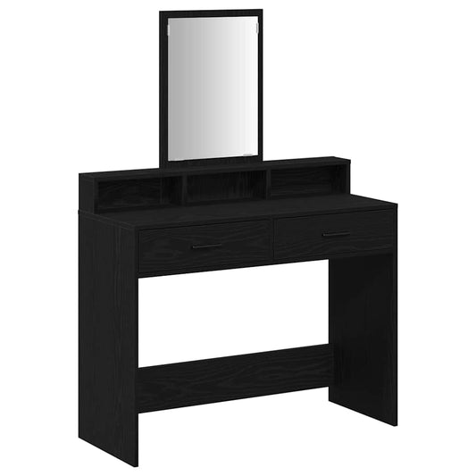 Dressing Table Black Oak 100 x 41 x 140 cm Engineered Wood