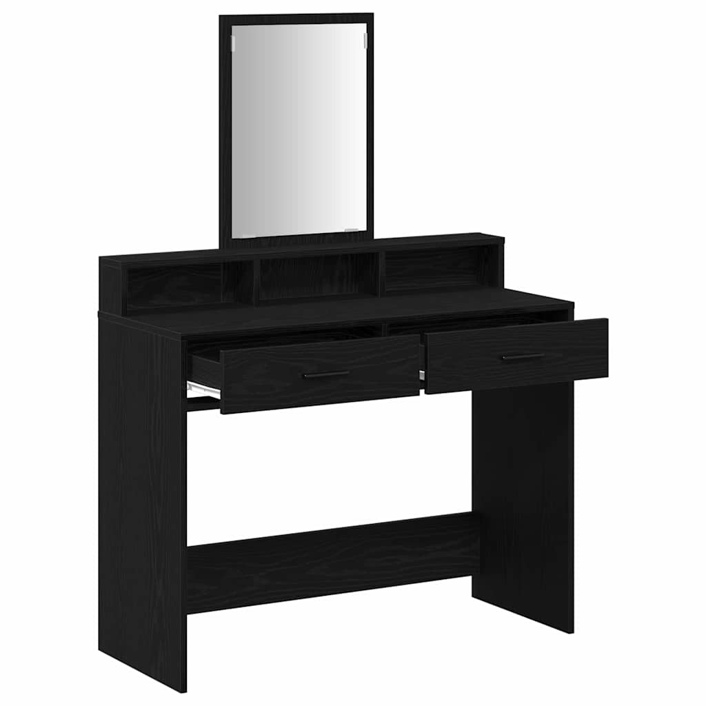 Dressing Table Black Oak 100 x 41 x 140 cm Engineered Wood