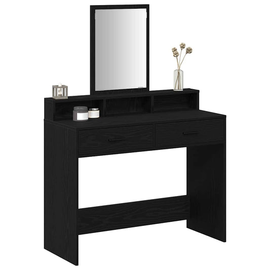 Dressing Table Black Oak 100 x 41 x 140 cm Engineered Wood