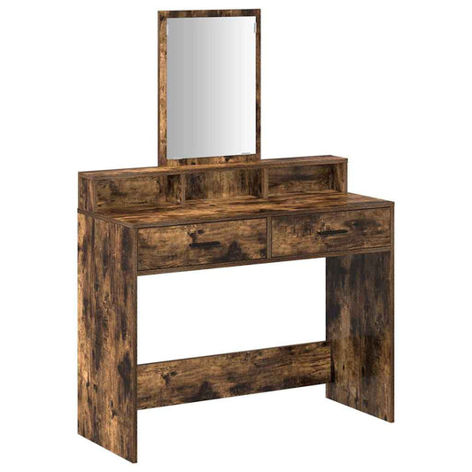 Dressing Table Smoked Oak 100 x 41 x 140 cm Engineered Wood