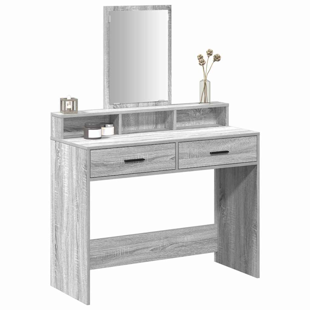 Dressing Table Grey Sonoma 100 x 41 x 140 cm Engineered Wood