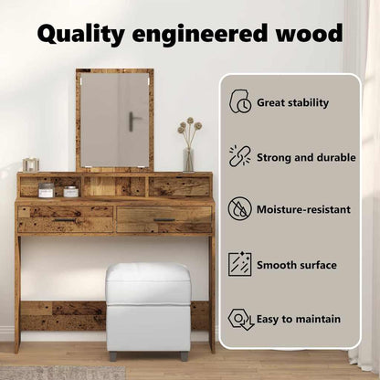 Dressing Table Old Wood 100 x 41 x 140 cm Engineered Wood