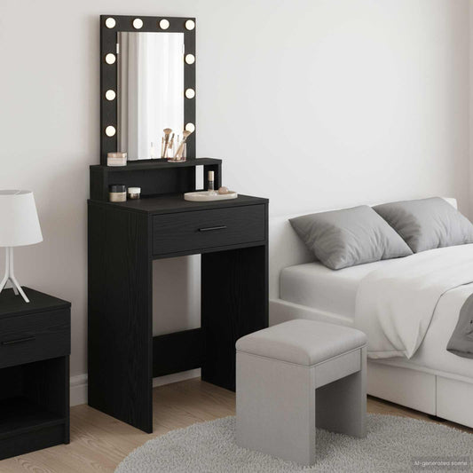 Dressing Table Black 50 x 41 x 140 cm Engineered Wood