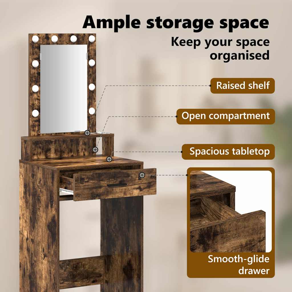 Dressing Table Brown 50 x 41 x 140 cm Engineered Wood
