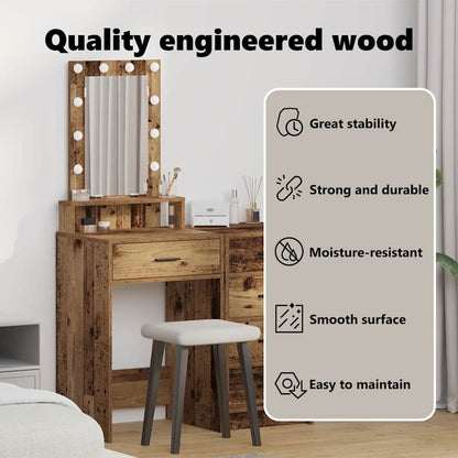 Dressing Table Brown 50 x 41 x 140 cm Engineered Wood