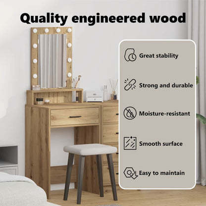 Dressing Table Brown 50 x 41 x 140 cm Engineered Wood
