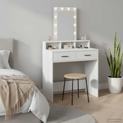 Dressing Table White 79 x 41 x 140 cm Engineered Wood