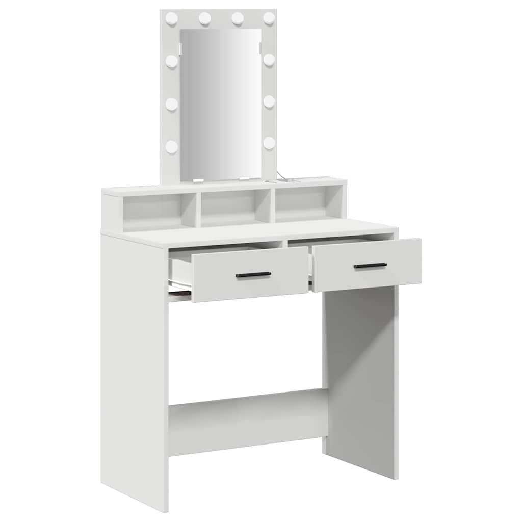 Dressing Table White 79 x 41 x 140 cm Engineered Wood